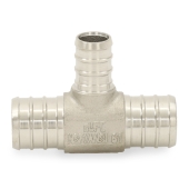 Boshart 3/4" PEX x 3/4" x 1/2" PEX Reducing Tee, 304 St. Steel (Lead-Free) - Image 2