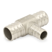 Boshart 3/4" PEX x 3/4" x 1/2" PEX Reducing Tee, 304 St. Steel (Lead-Free) - Image 3