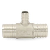 Boshart 1" PEX x 1" x 1/2" PEX Reducing Tee, 304 St. Steel (Lead-Free) - Image 2