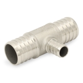 Boshart 1" PEX x 1" x 1/2" PEX Reducing Tee, 304 St. Steel (Lead-Free) - Image 3