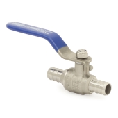 Boshart 1/2" PEX 304 St. Steel Ball Valve, Full Port (Lead-Free) - Image 1