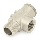 Boshart 1/2" MPT, 304 St. Steel Pressure Relief Valve 100 psi (Lead-Free) - Image 2
