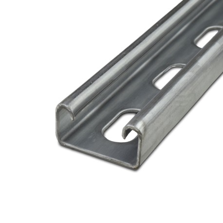 Haydon 4ft Low-Profile (13/16" x 1-5/8") Metal Strut Channel, Pre-Galvanized Steel, Half-Slotted, 14-Gauge