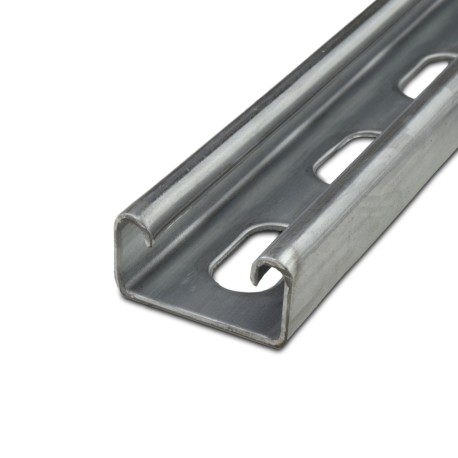 10ft Low-Profile (13/16" x 1-5/8") Metal Strut Channel, Pre-Galvanized Steel, Half-Slotted, 14-Gauge Haydon