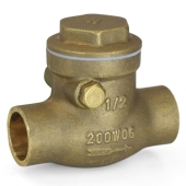 Wright Valves 1/2" Sweat (CxC) Swing Check Valve, Lead-Free - Image 1