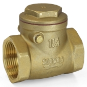 Wright Valves 1-1/4" Threaded Swing Check Valve, Lead-Free - Image 1