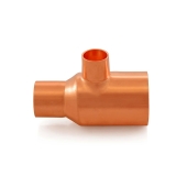 Everhot 1-1/4" x 3/4" x 1/2" Copper Tee - Image 2