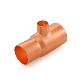 Everhot 1-1/4" x 1" x 1/2" Copper Tee - Image 1