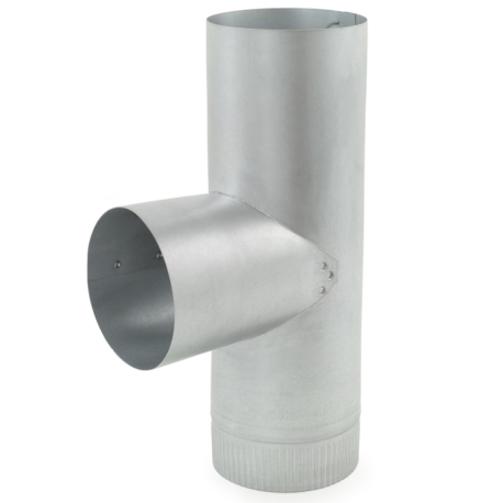 Juniper Industries 5" Galvanized Flue Tee, 24" Length, 26 GA