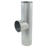 Juniper Industries 6" Galvanized Flue Tee, 24" Length, 24 GA - Image 1