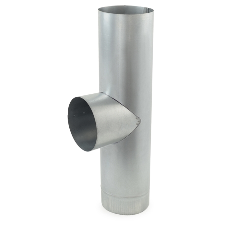 Juniper Industries 6" Galvanized Flue Tee, 24" Length, 24 GA