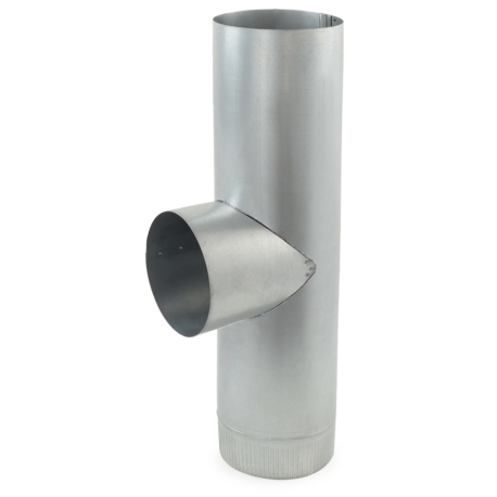 Juniper Industries 7" Galvanized Flue Tee, 24" Length, 24 GA