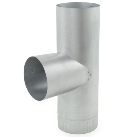 5" Galvanized Flue Tee, 24" Length, 26 GA Juniper Industries