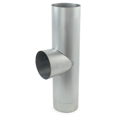 6" Galvanized Flue Tee, 24" Length, 26 GA Juniper Industries