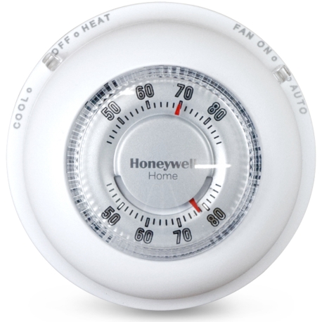 Honeywell Round Mechanical Thermostat, 1H/1C