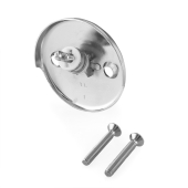 Matco-Norca Trip Lever Bathtub Overflow Faceplate w/ Screws, Chrome Plated, 2-hole - Image 2