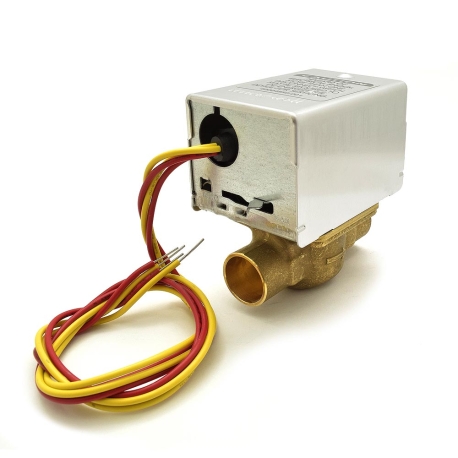 Honeywell 3/4" Sweat Zone Valve w/ End Switch, 18" leads