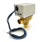 3/4" Sweat 3-Way Zone Valve w/ End Switch, 18" leads