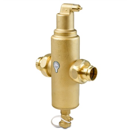 Spirotherm 1-1/4" Union Press, Spirovent Jr Air & Dirt Separator Combi