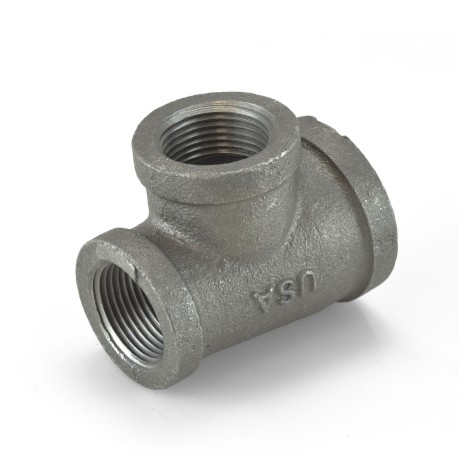 Ward 1-1/4" x 1" x 1" Black Tee (Domestic)