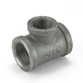 Ward 1-1/4" x 1-1/4" x 1" Black Tee (Domestic) - Image 1