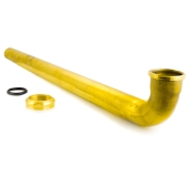 Matco-Norca 1-1/2" x 24", 22GA, Brass Tubular Elbow/Waste Bend (Slip Joint), Rough Brass - Image 2