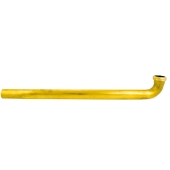 Matco-Norca 1-1/2" x 24", 22GA, Brass Tubular Elbow/Waste Bend (Slip Joint), Rough Brass - Image 1