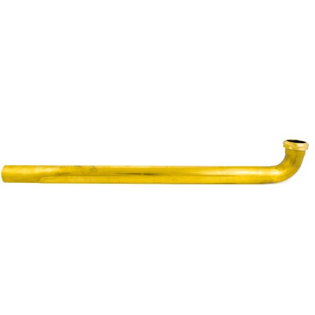 Matco-Norca 1-1/2" x 24", 22GA, Brass Tubular Elbow/Waste Bend (Slip Joint), Rough Brass