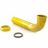 Matco-Norca 1-1/2" x 6", 22GA, Brass Tubular Elbow/Waste Bend (Slip Joint), Rough Brass - Image 2