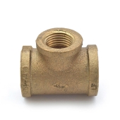 Matco-Norca 3/4" x 3/4" x 1/2" FPT Brass Tee, Lead-Free - Image 2