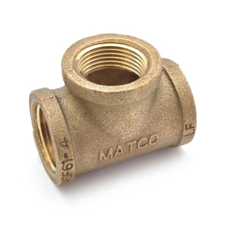 Matco-Norca 1" FPT Brass Tee, Lead-Free