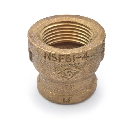 Matco-Norca 1" x 3/4" FPT Brass Coupling, Lead-Free