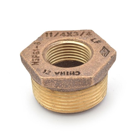 Matco-Norca 1-1/4" MPT x 3/4" FPT Brass Bushing, Lead-Free