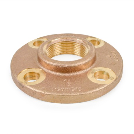 Matco-Norca 1-1/2" FPT Brass Floor Flange, Lead-Free