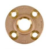 1-1/4" FPT Brass Floor Flange, Lead-Free Matco-Norca