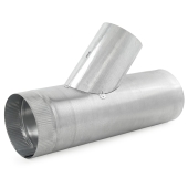 Juniper Industries 8" x 6" Galvanized Reducing Flue Wye, 24" Length, 24 GA - Image 3