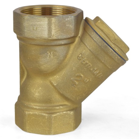 Wright Valves 2" Threaded Y-Strainer, Lead-Free Brass